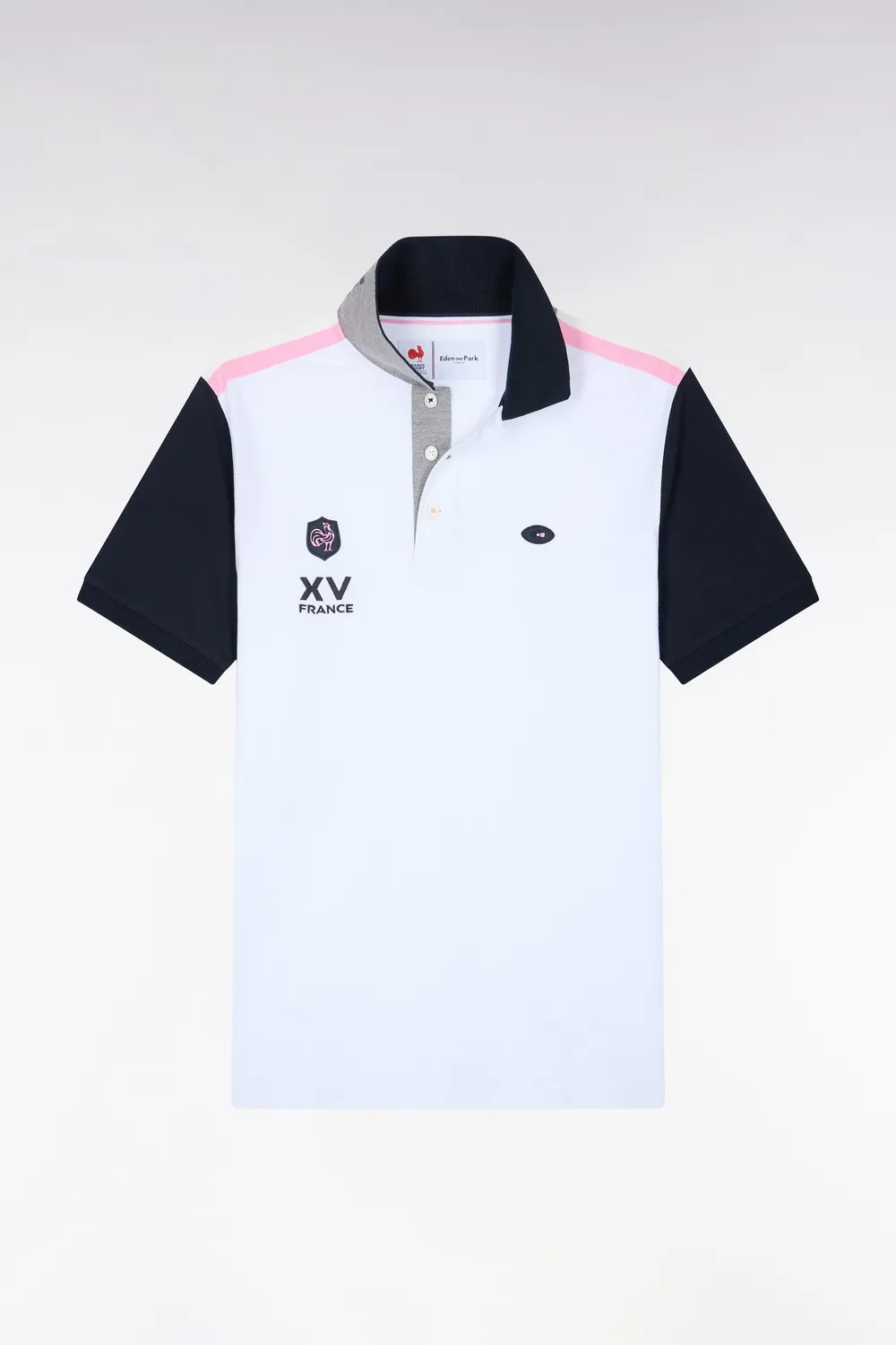 Eden Park XV de France H26MAIPC0040 Polo Blanc Coton