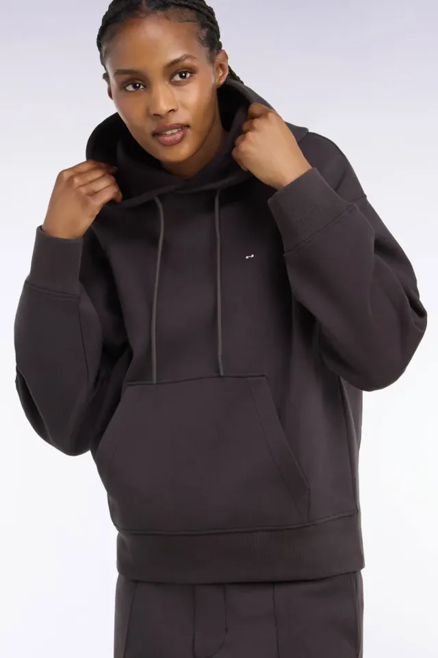 Eden Park H26MAISW0008/MAF1 sweat capuche marron interlock