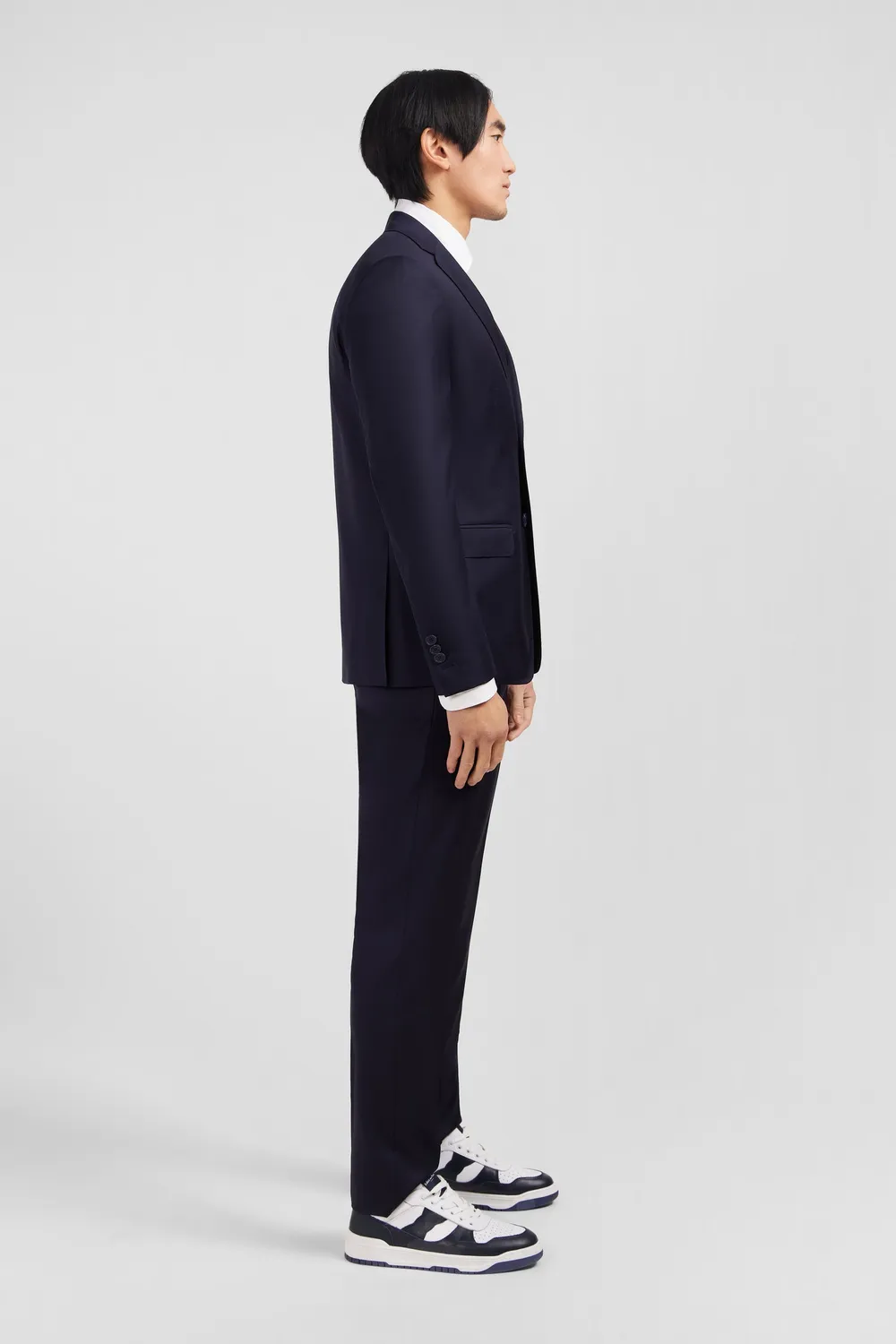 Eden Park costume slim laine bleu marine 2 pièces