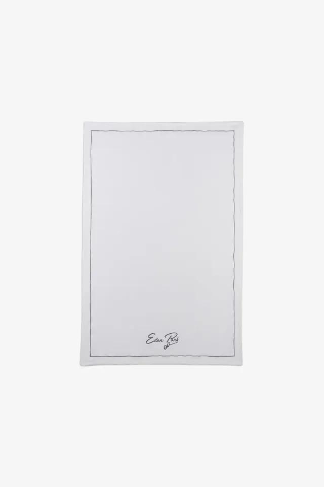 Eden Park serviette de bain 100x50 cm broderie blanche