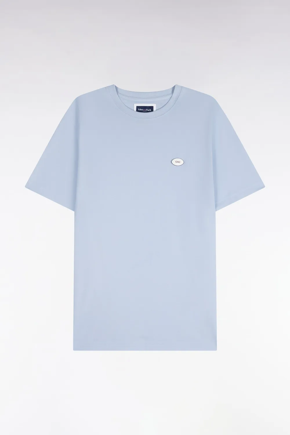 Eden Park t-shirt bleu ciel coton poche golf droit