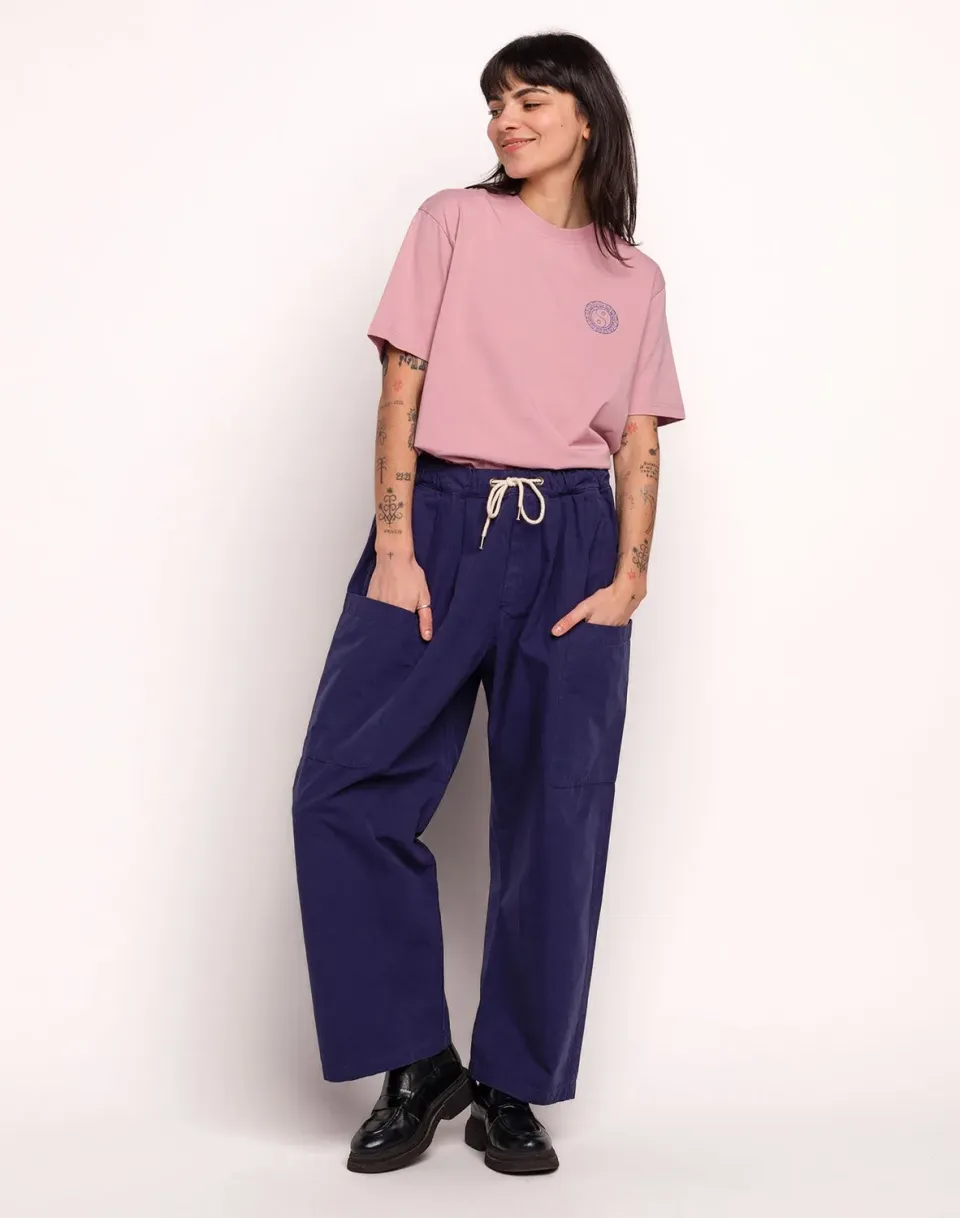 OLOW Colton pantalon large bleu outremer