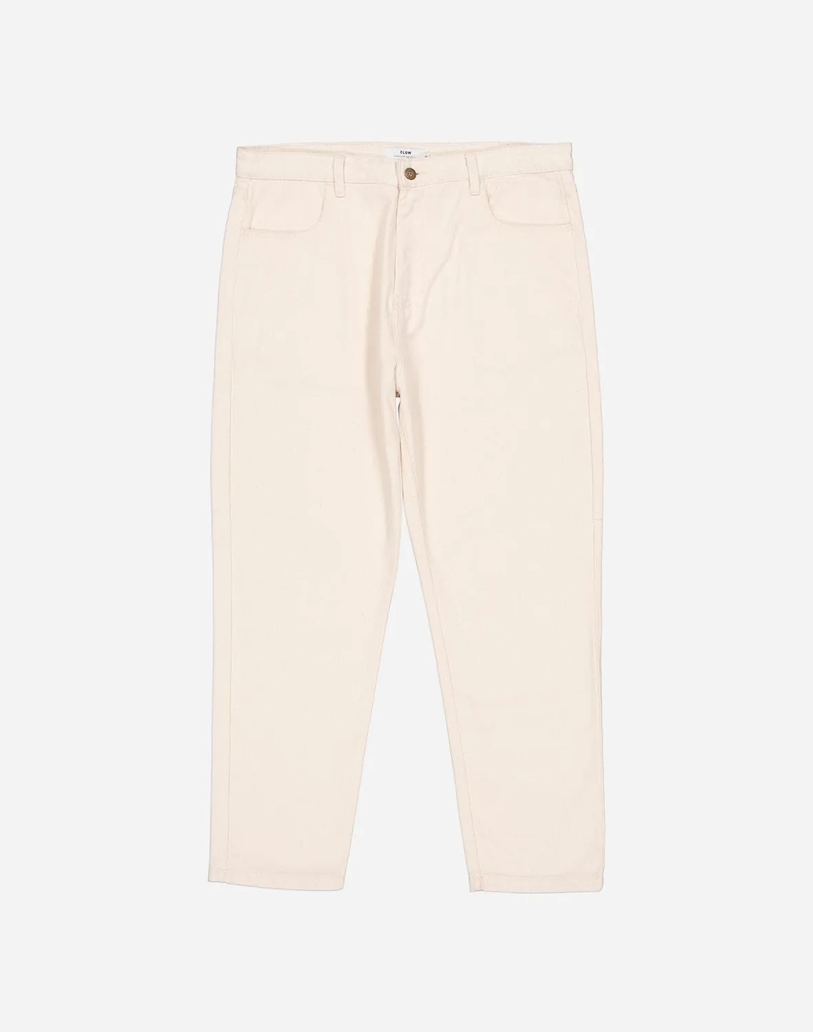 OLOW Jacquot pantalon homme écru coupe droite