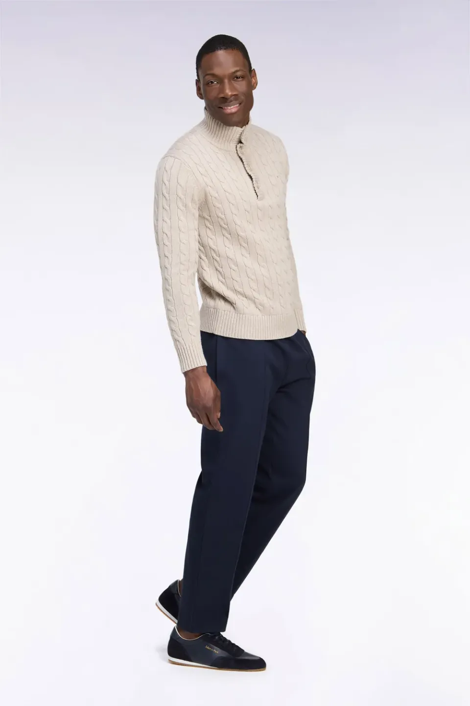 Eden Park jogging interlock coton marine droit