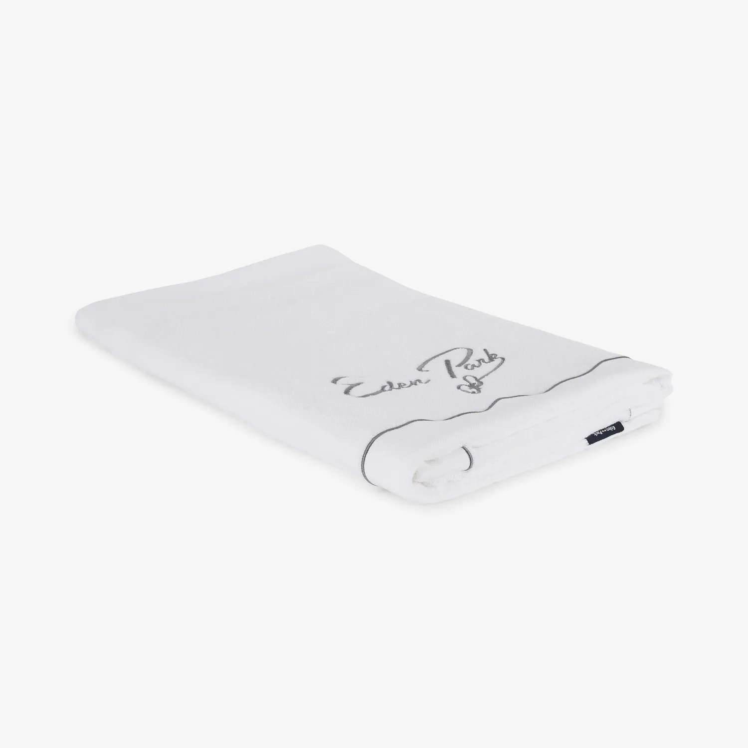 Eden Park serviette de bain grande blanche broderie coton