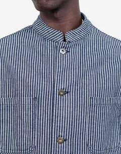 OLOW Handy Stripes veste jean rayée coton bio