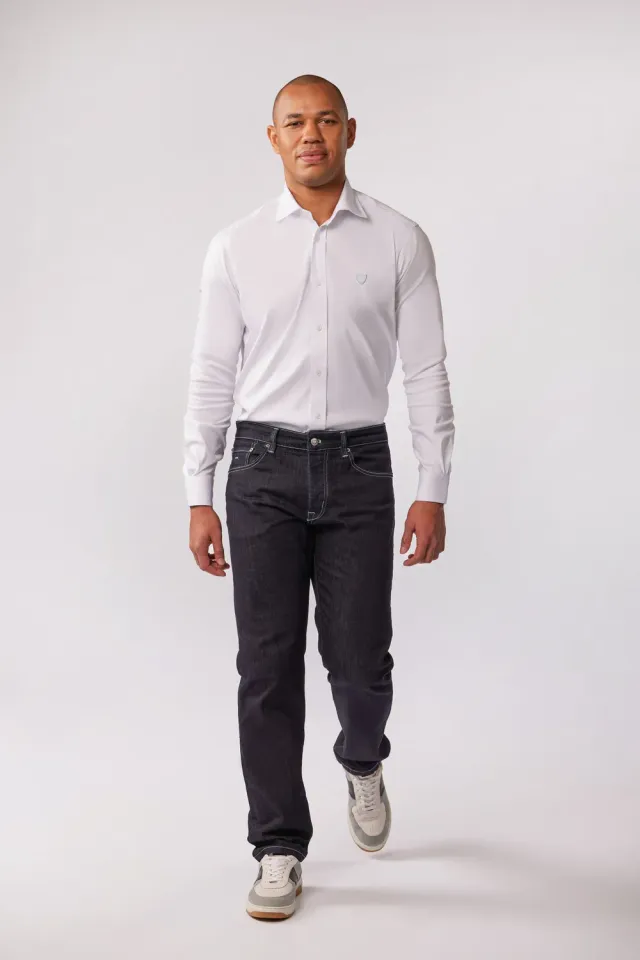 Eden Park Racing 92 jean droit bleu marine coupe droite