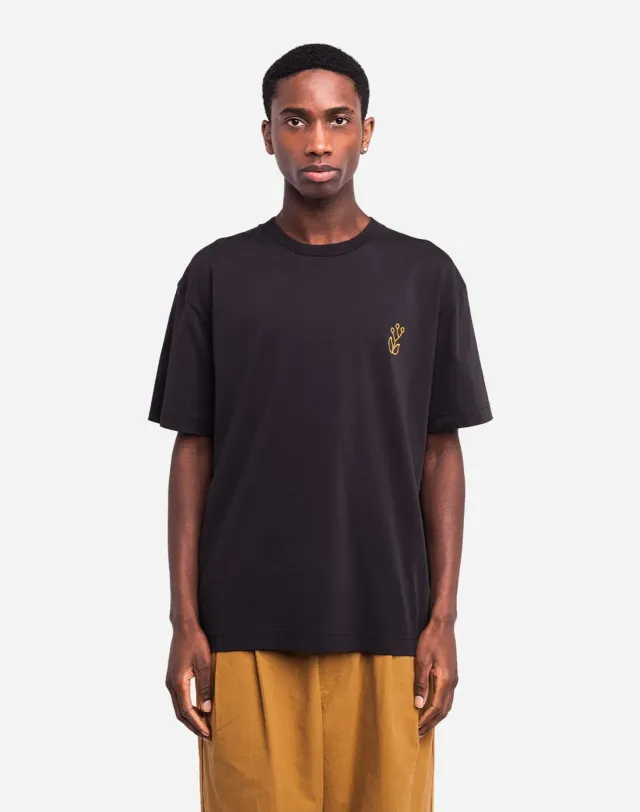 OLOW Campana t-shirt ample noir carbone brodé