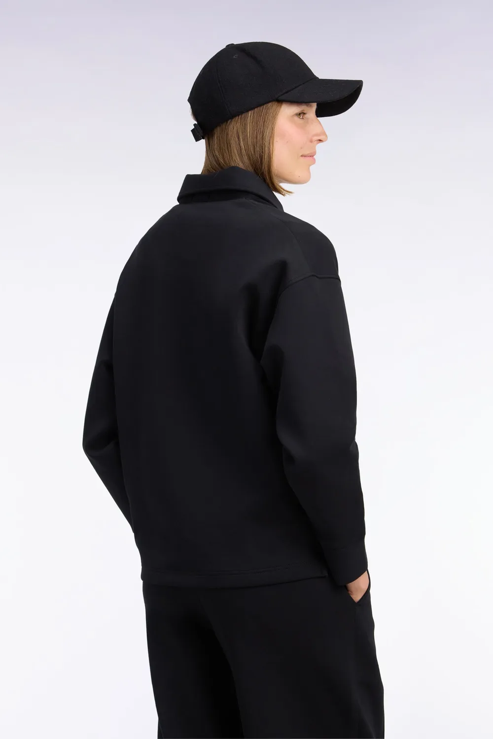 Eden Park H26MAISW0009 sweatshirt coton noir col maillot