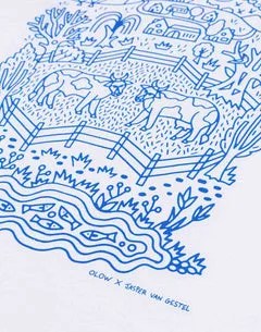 OLOW Campana t-shirt écru ample brodé