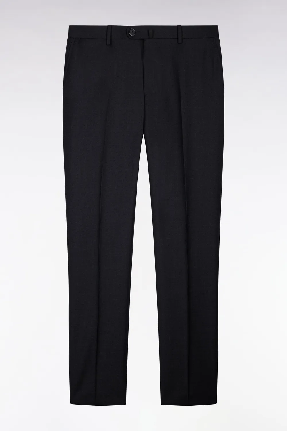 Eden Park pantalon slim homme laine gris foncé plis cassés
