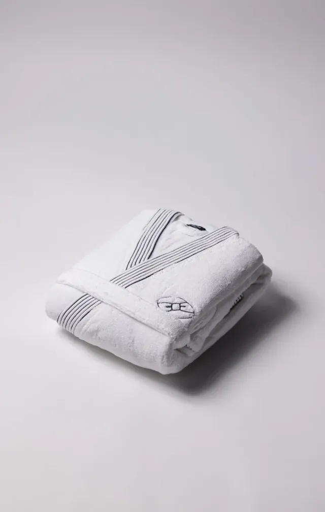 Eden Park Basique peignoir coton éponge blanc 100% coton