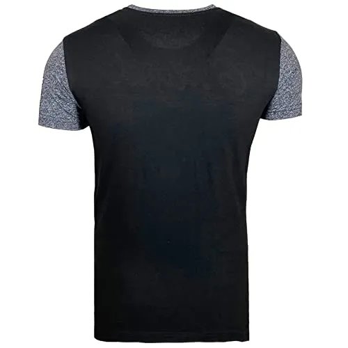 Subliminal Mode Bicolore Black t-shirt homme manches courtes coton