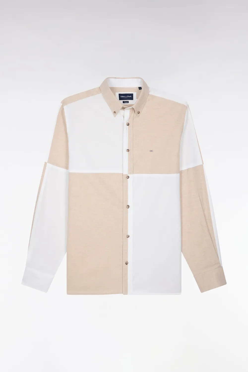 Eden Park Club Classique chemise homme coton beige écru