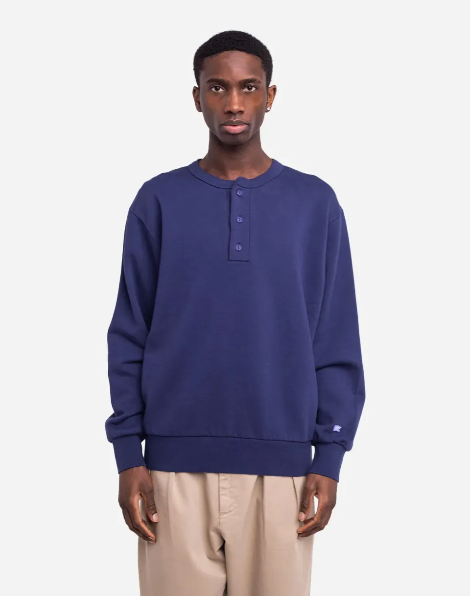 OLOW Bally sweat bleu outremer col boutonné