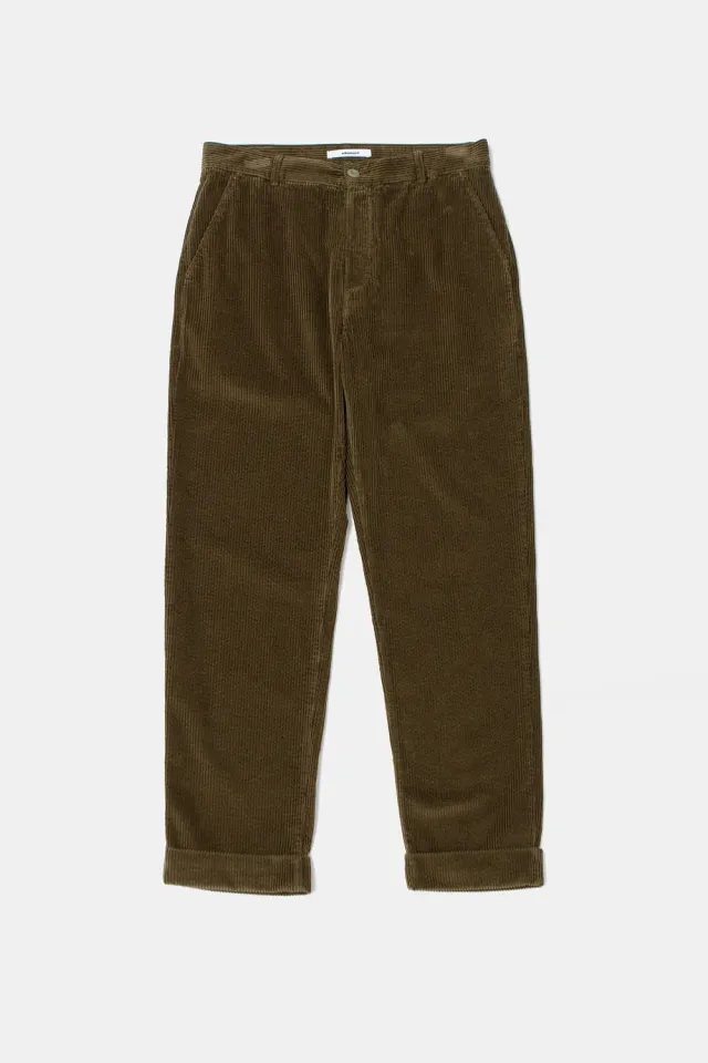 Edmmond Studios Jorge Pant Plain Khaki pantalon kaki velours