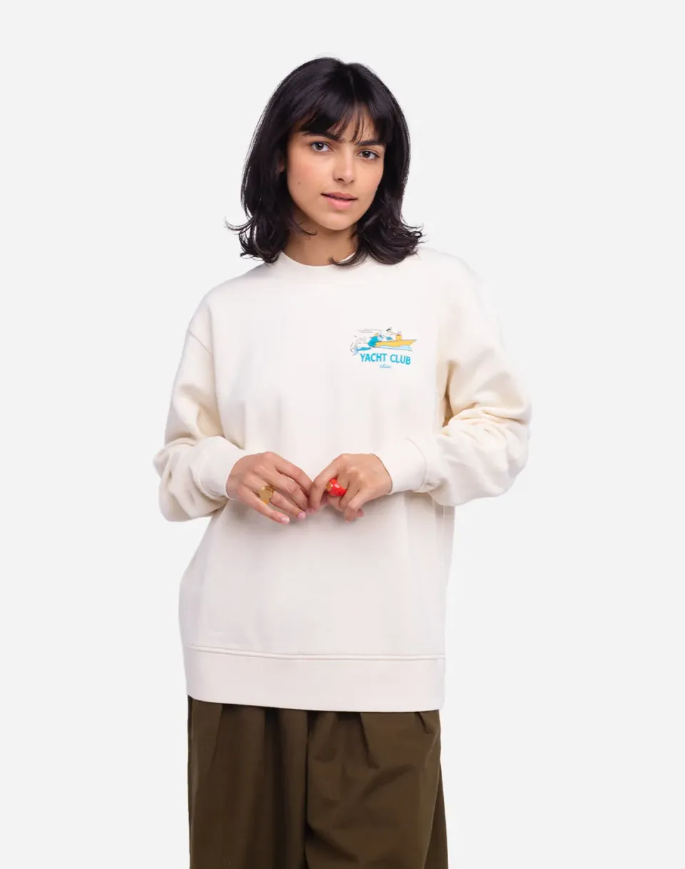Olow Yacht Club sweat ivoire molleton coton