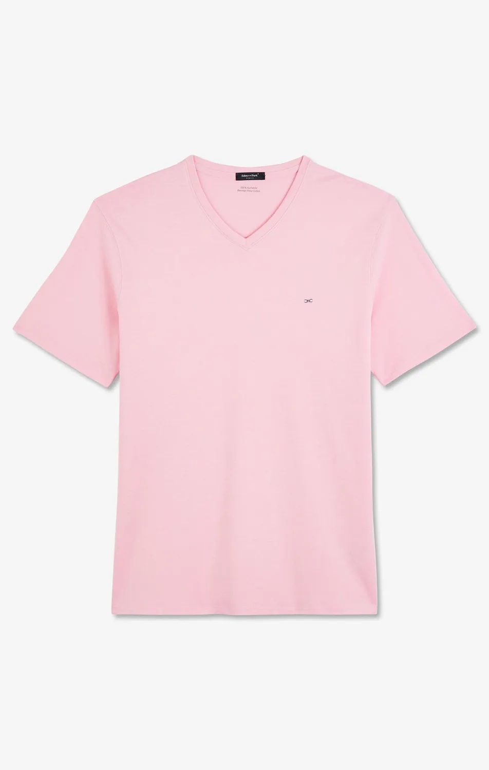Eden Park t-shirt col V coton rose homme