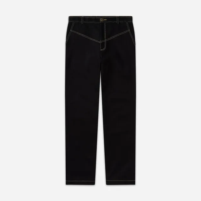 Labrum Black Label jean homme monogramme noir brodé