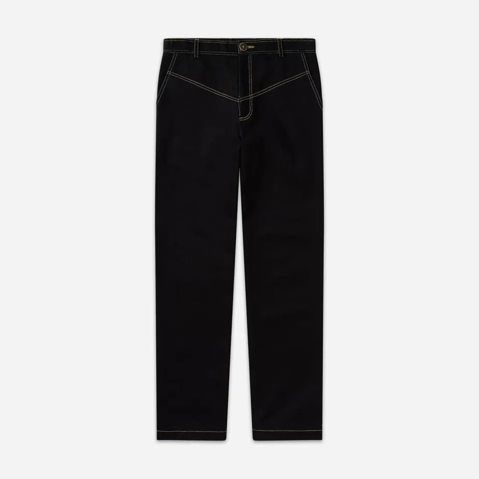 Labrum Black Label jean homme monogramme noir brodé