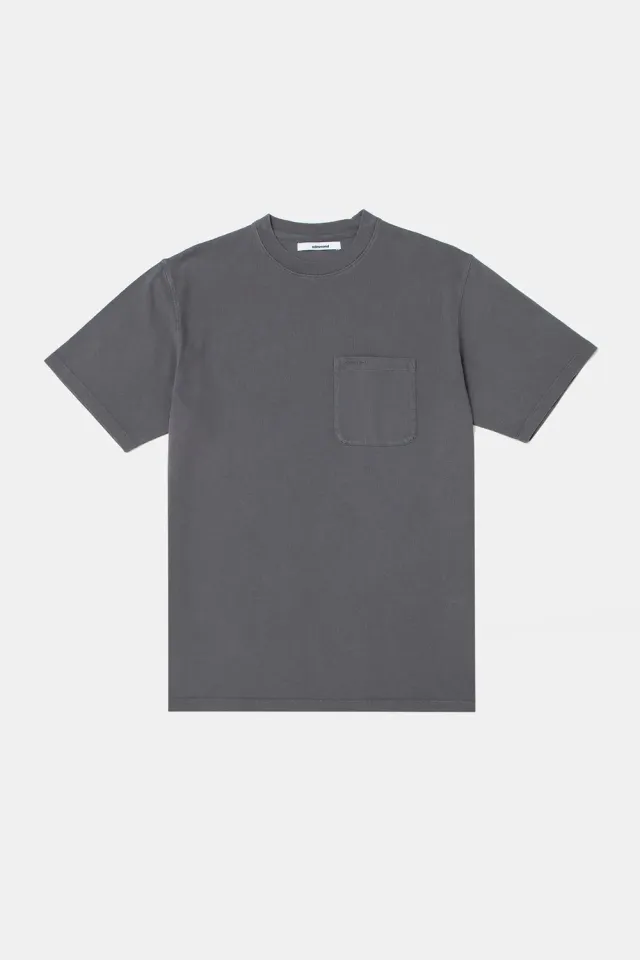 Edmmond Studios Mini Logo t-shirt gris coton stonewash