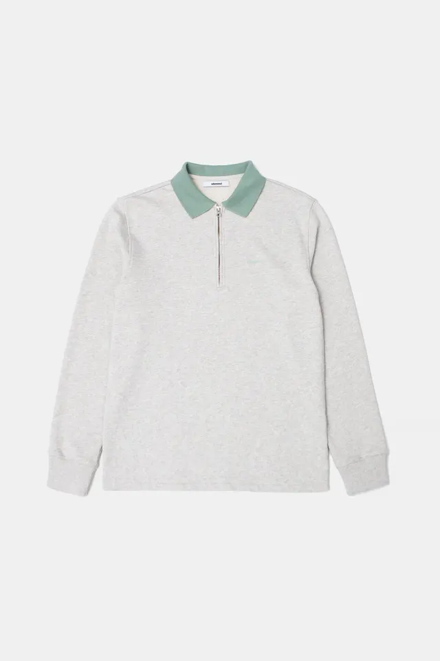 Edmmond Studios Minilogo Zip polo gris chiné 450g