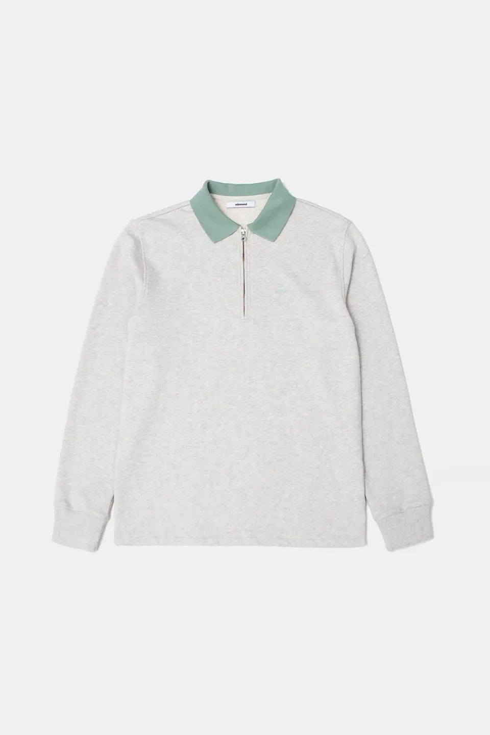 Edmmond Studios Minilogo Zip polo gris chiné 450g