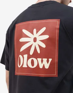 OLOW Flower t-shirt noir coton bio ample