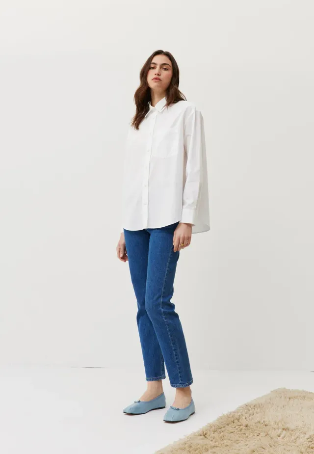 Loom chemise oversize chemise popeline coton bio blanc