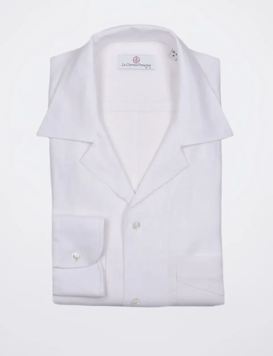 La Chemise Française Aficionado Blanche chemise lin poches cigares
