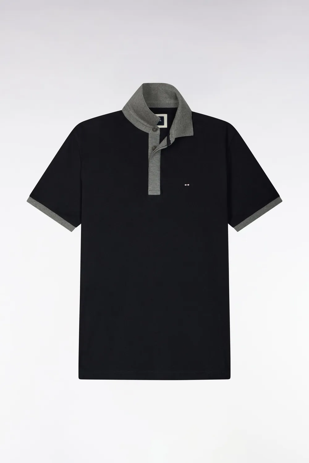 Eden Park Club Evolution polo coton bicolore marine gris droit