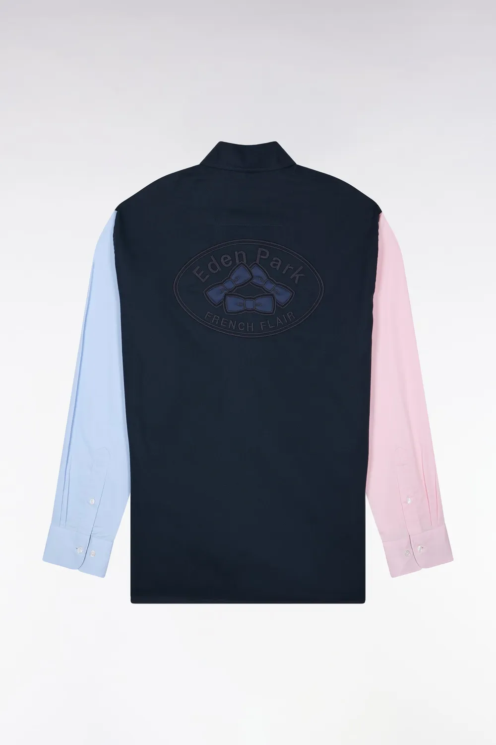 Eden Park chemise oxford tricolore patch dos coupe droite