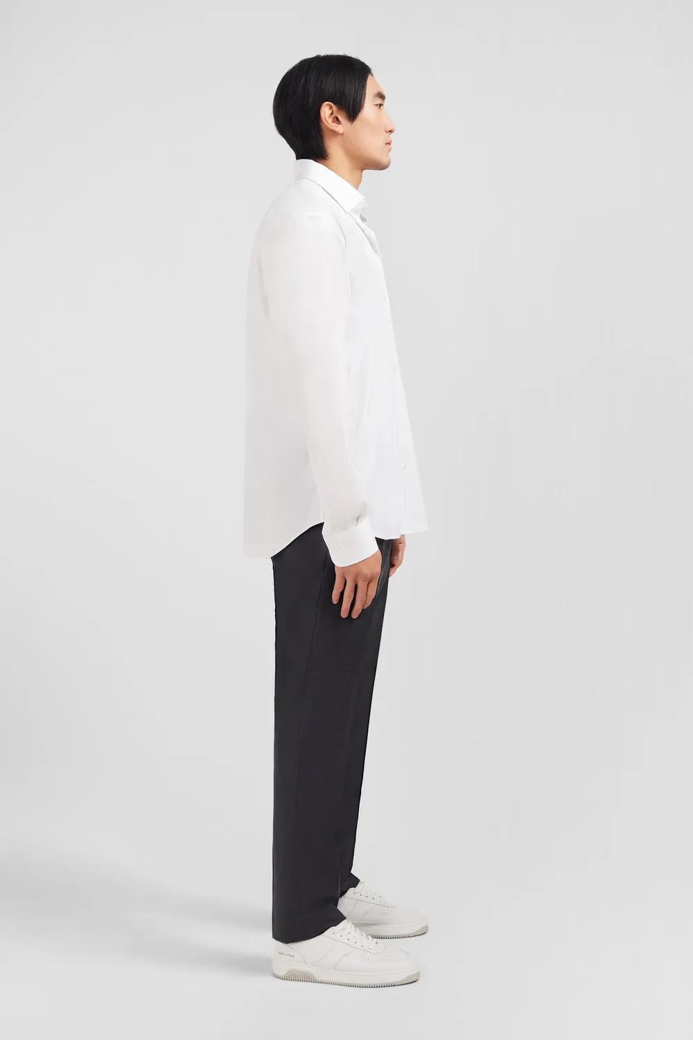 Eden Park chemise slim popeline stretch blanche homme