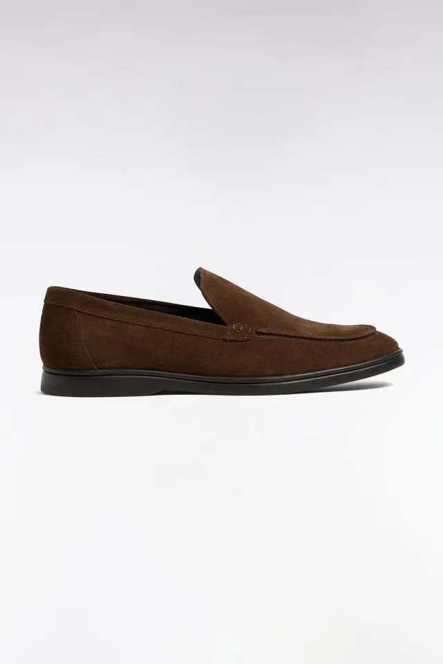 Eden Park mocassins cuir suédé marron homme