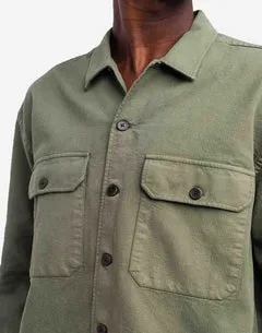 OLOW Décré Taza chemise olive coton texturé