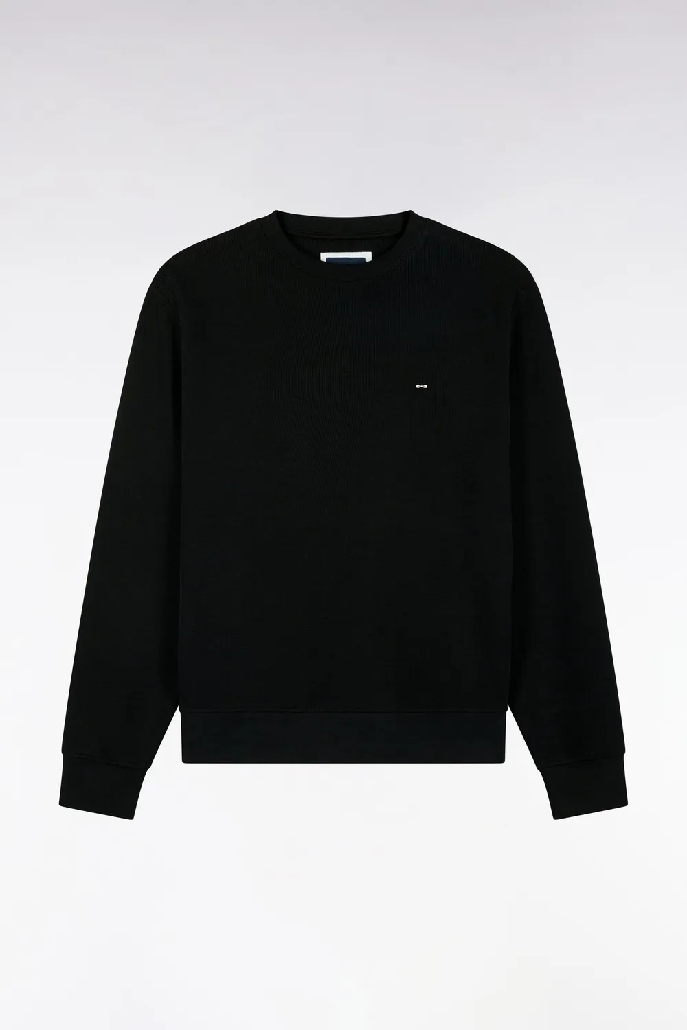 Eden Park sweat col rond molleton noir coupe droite