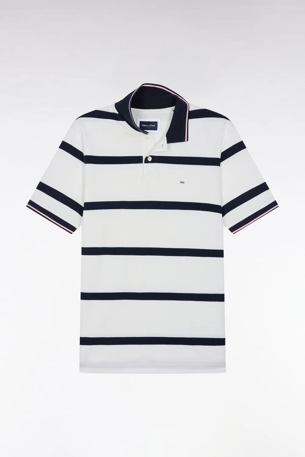 Eden Park Tricolore H26MAIPC0014 polo écru rayures