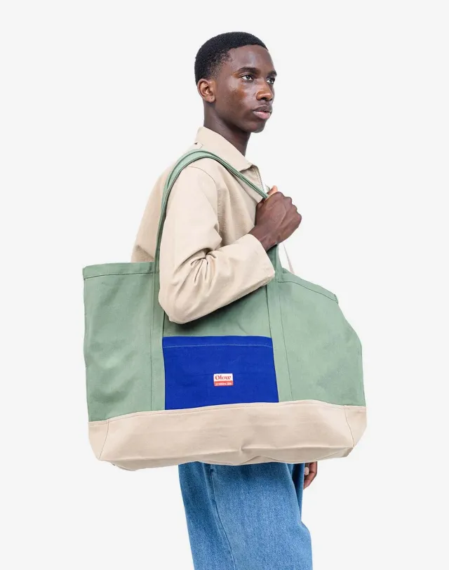OLOW cabas tricolore grand coton bio