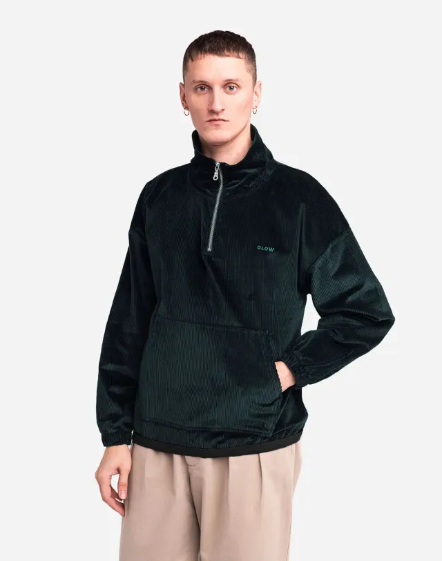 Olow Bangor sweat vert foncé velours bio