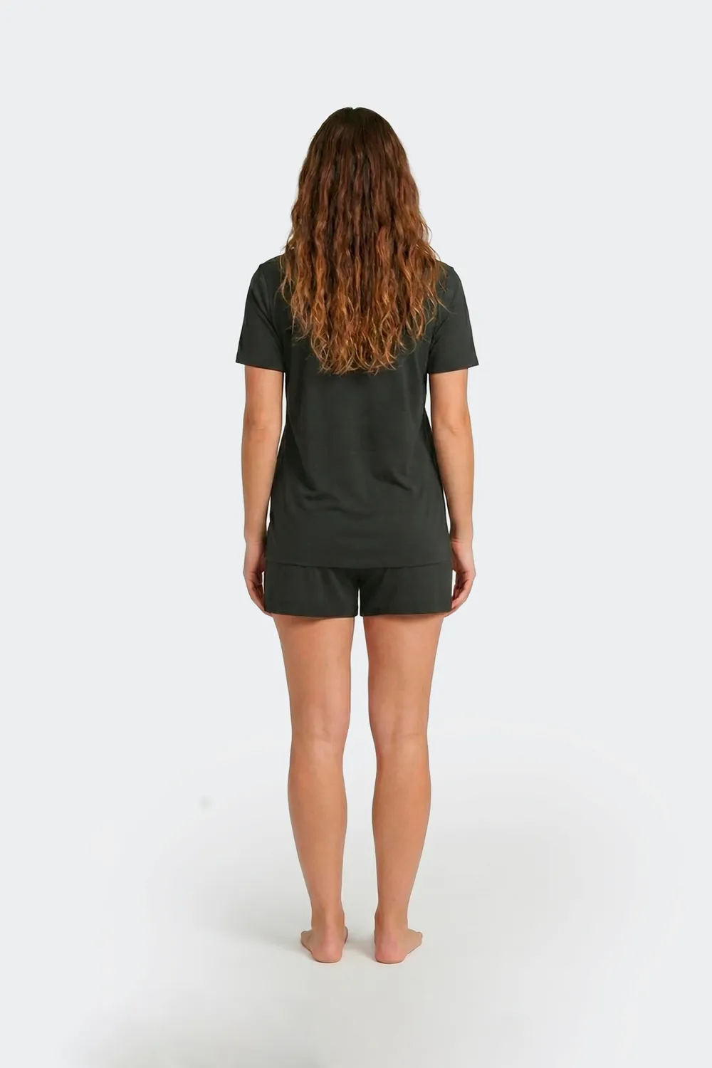 Eden Park ensemble pyjama court Tencel noir femme