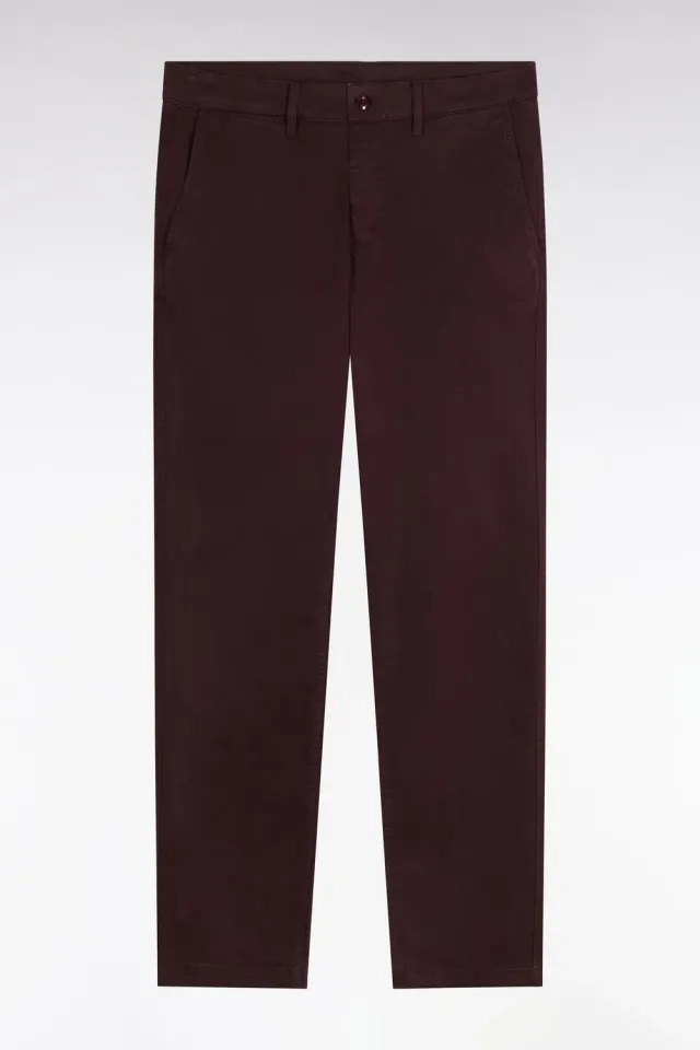 Eden Park Legend Rugby chino gabardine marron stretch droit