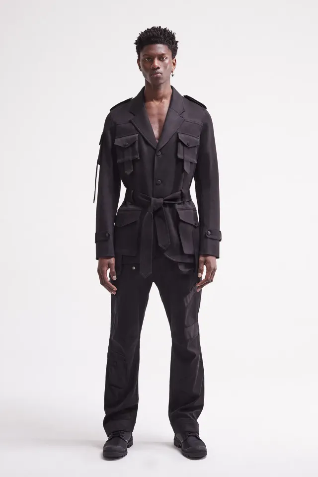 French Deal Struktur pantalon coton bandes
