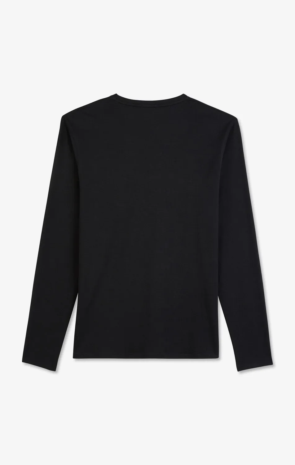 Eden Park t-shirt coton pima noir manches longues col rond