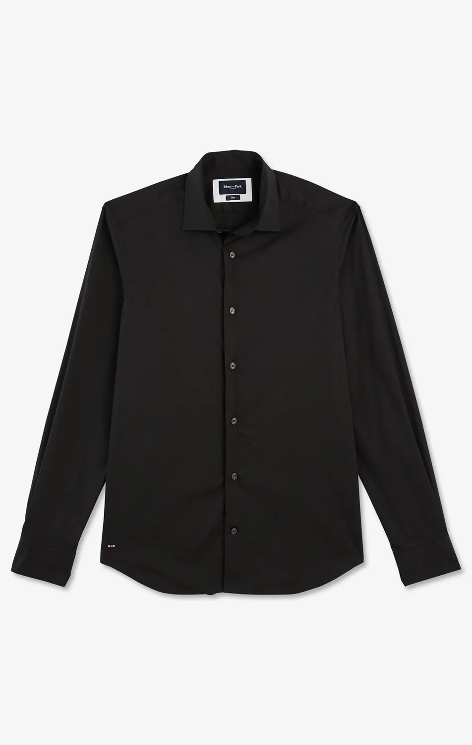 Eden Park Chemise slim stretch noire homme popeline