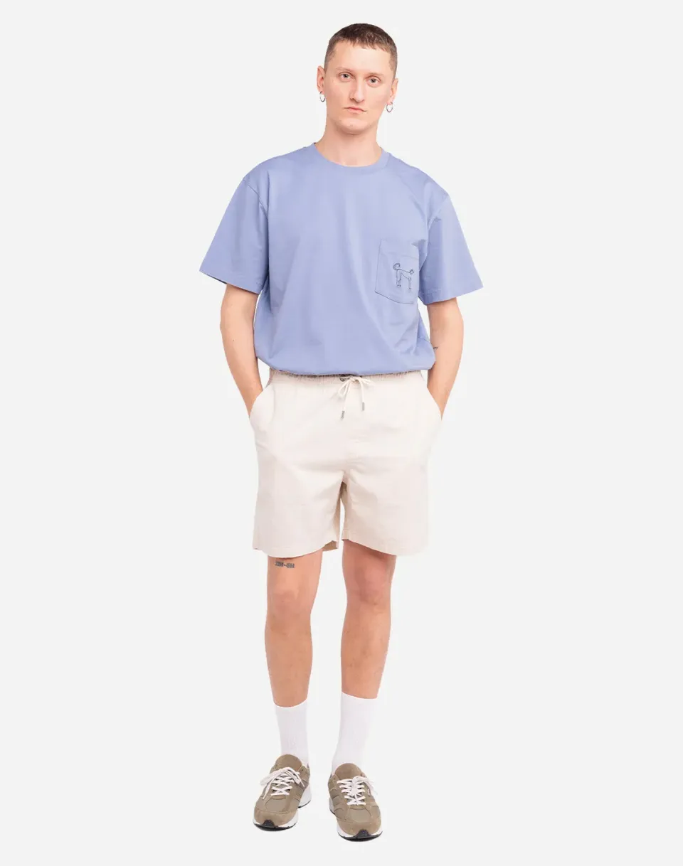 Olow Gujo short écru naturel coton lin