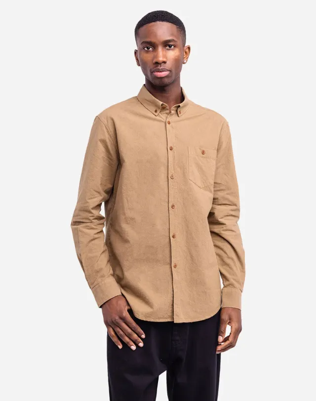 OLOW Classico Afel chemise taupe coton chanvre