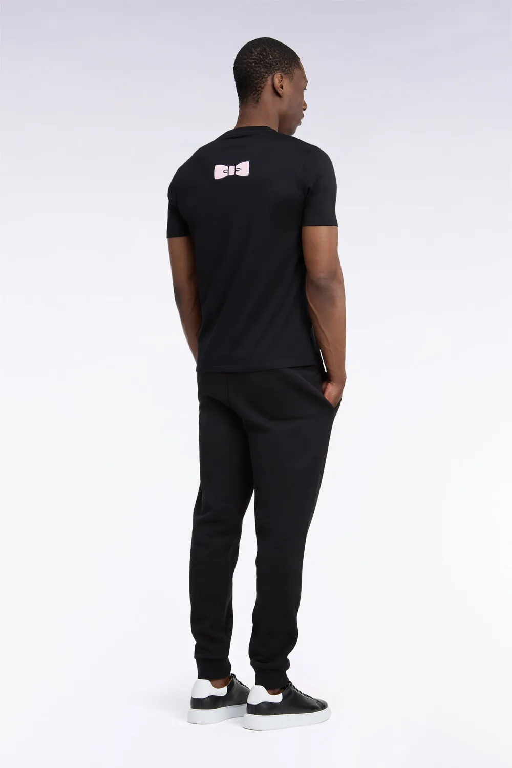 Eden Park jogging noir molleton coton coupe droite