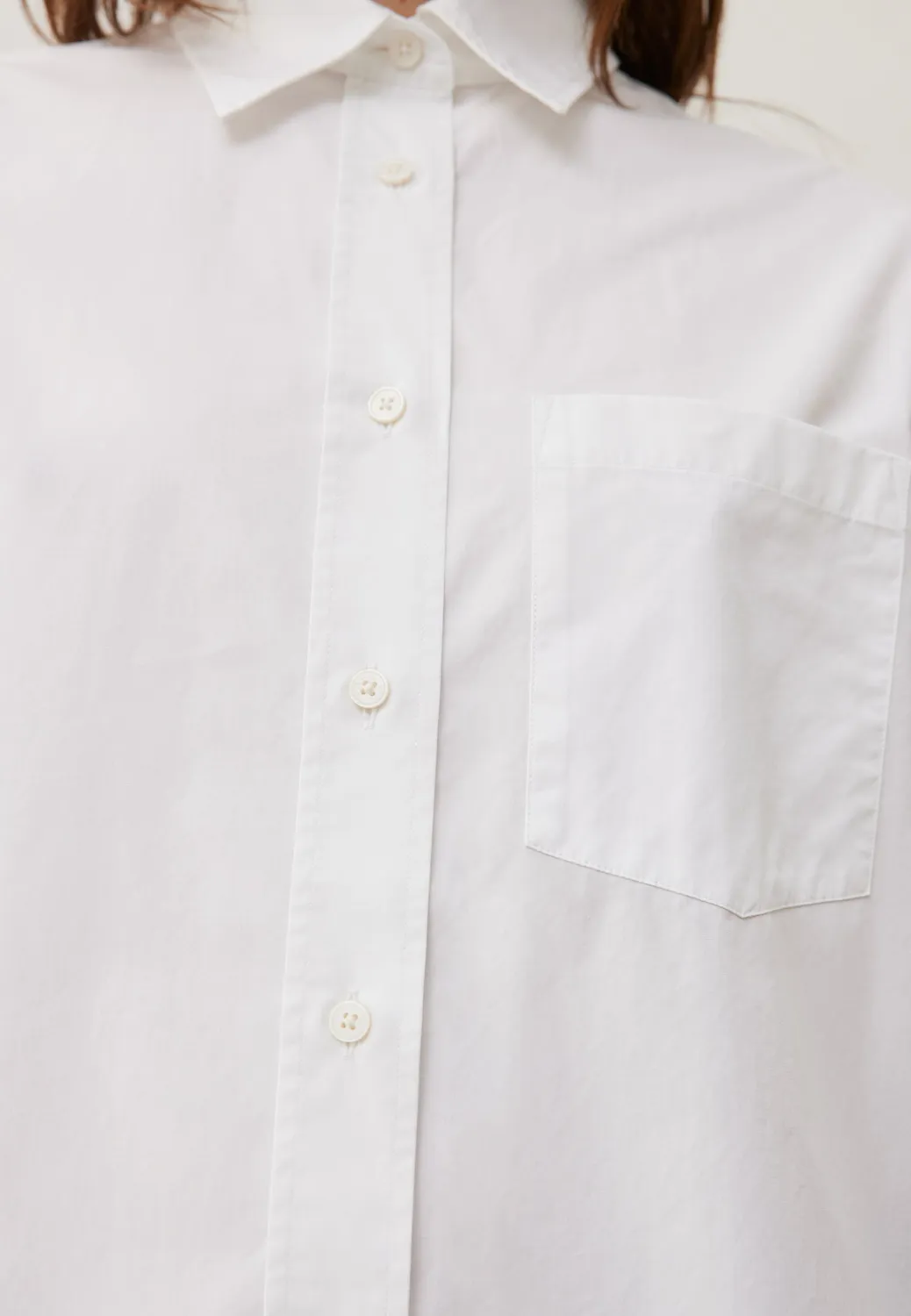 Loom chemise oversize chemise popeline coton bio blanc