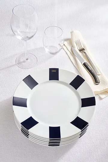 Eden Park lot 6 assiettes Limoges marine