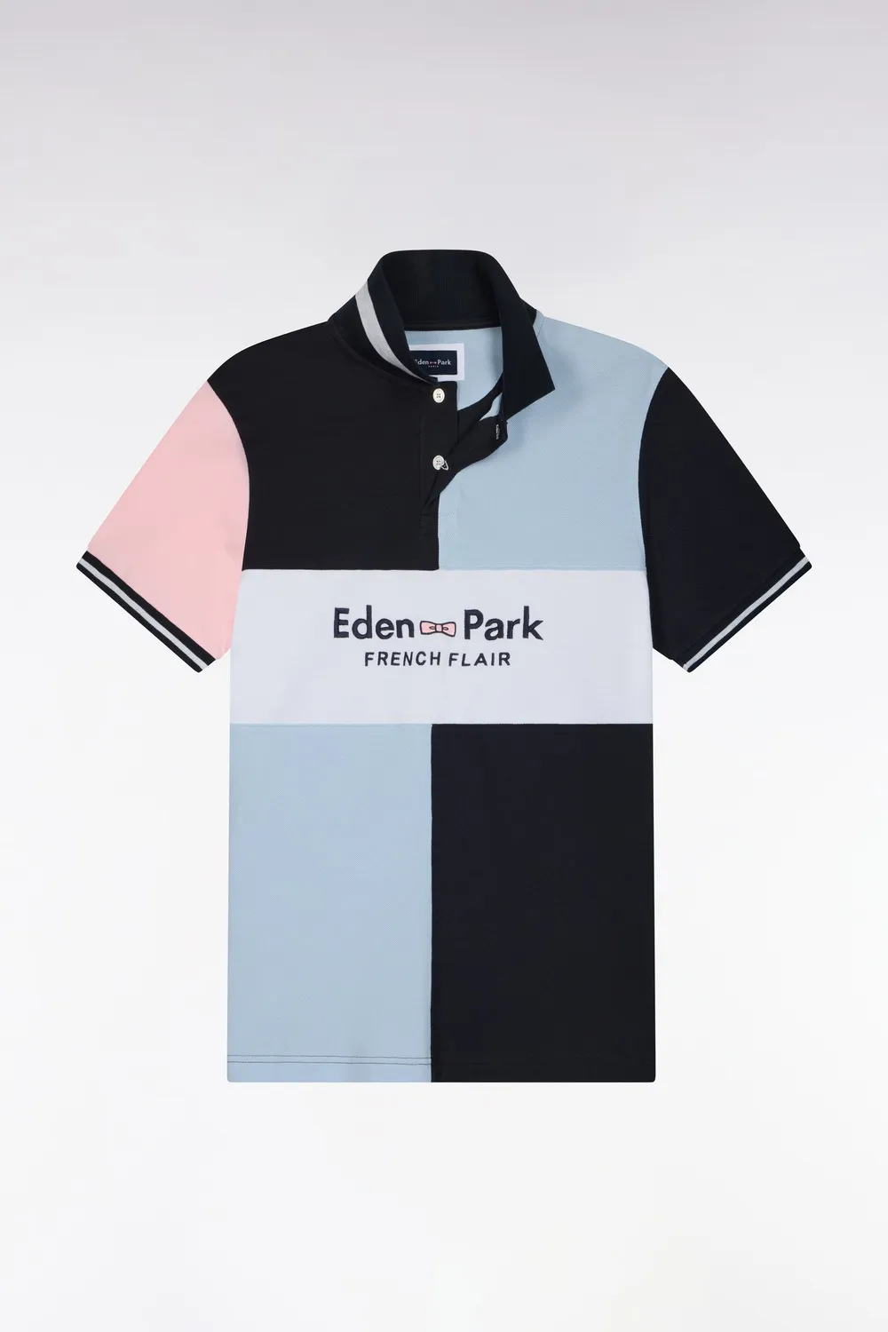 Eden Park Show Bizz polo homme marine ciel coupe droite